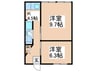 Comfort恵 2Kの間取り