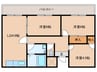 グランドハイツ春日台 3LDKの間取り