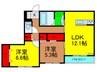 CASA　SEON 2LDKの間取り