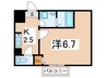 シエテ生野東 1Kの間取り