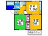 シュライクハイツ 2DKの間取り