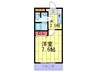 マンション女庵奈 1Kの間取り