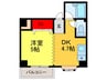Ｋ＆Ａながいけ 1DKの間取り