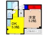 Ｋ＆Ａながいけ 1DKの間取り