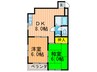 シャルマン津村 2DKの間取り