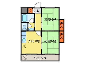 間取図 レスポワ－ル丹波橋