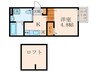 サクシード尼崎 1Kの間取り