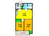 CASA　CALMA菱木 2LDKの間取り