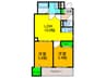CASA　CALMA菱木 2LDKの間取り