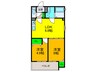 CASA　CALMA菱木 2LDKの間取り