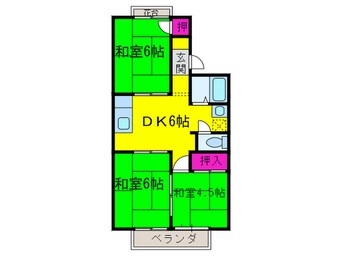 間取図 ＫひるさいどてらすＡ