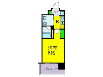 間取図 エスライズ北堀江スワン(402)