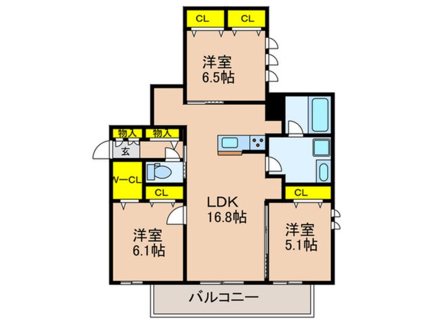 間取図 シャーメゾンリラフォート