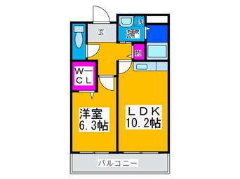 間取図 メルベ－ユフジワラⅡ