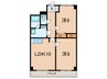 夙川ニューコーポ 2LDKの間取り