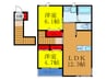ツインパラスⅡ 2LDKの間取り