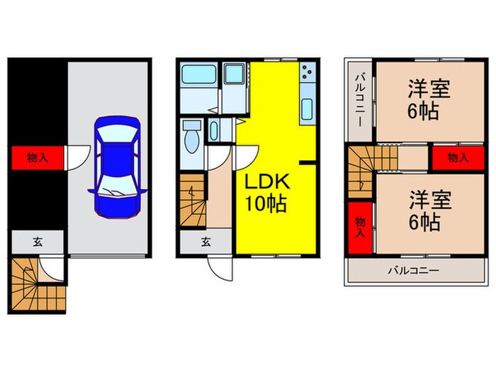 間取り図 三国本町貸家