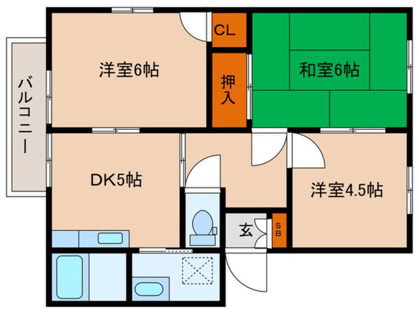 間取図 フレグランス妙法寺　Ｂ棟