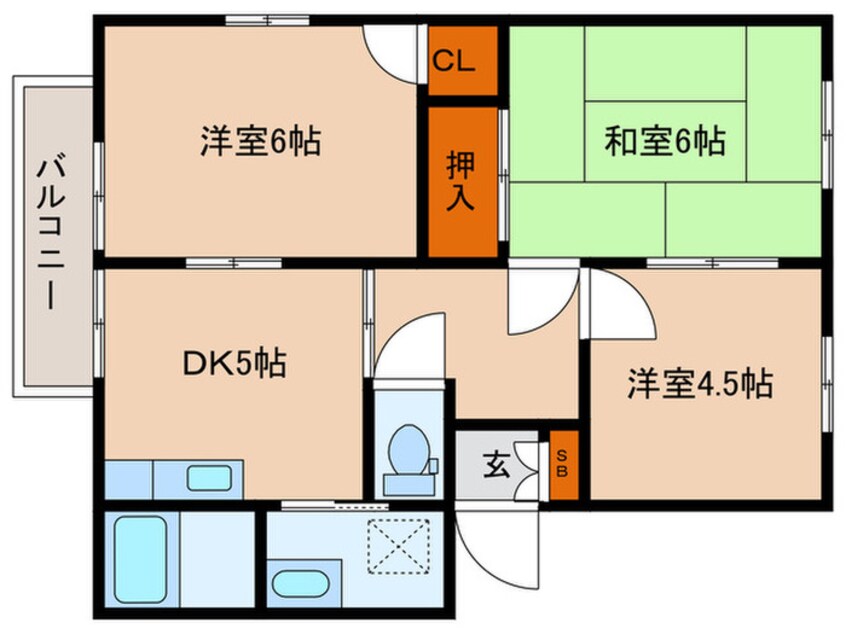 間取図 フレグランス妙法寺　Ｂ棟