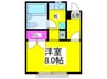 大門マンション 1Kの間取り