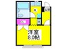 大門マンション 1Kの間取り