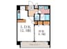 プレサンス京大南（６０４） 1LDKの間取り