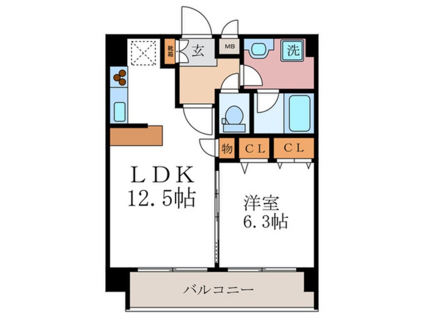 間取図 プレサンス京大南（６０４）