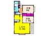 パストラル宮野 2LDKの間取り