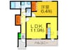グランアイル 1LDKの間取り