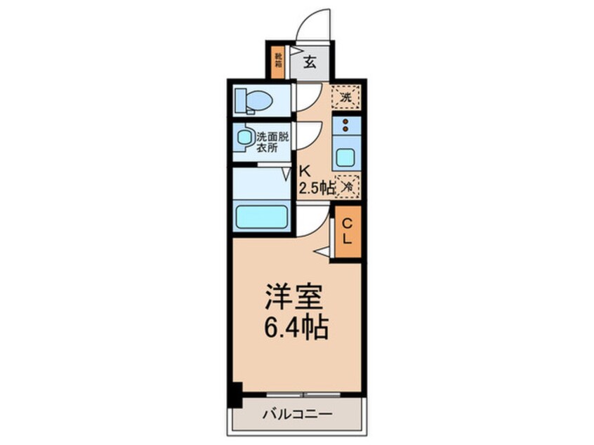 間取図 アドバンス大阪ブリス（404）