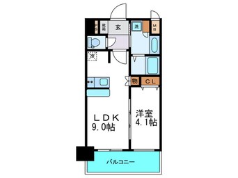 間取図 ﾌﾟﾚｻﾝｽ大手前ﾋﾟﾘｵﾄﾞ(412)