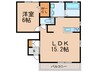 クロノス 1LDKの間取り