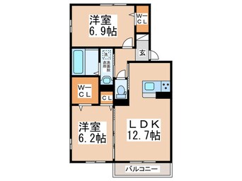 間取図 カーサ　ワイオリ