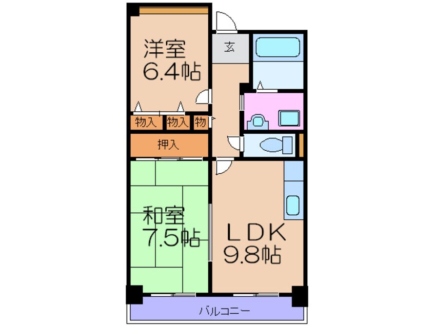 間取図 アコ－ル海老江