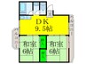 マンション栄 2DKの間取り