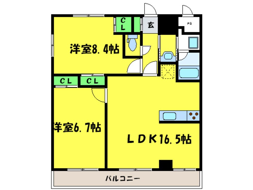 間取図 サザンクレスト堺東