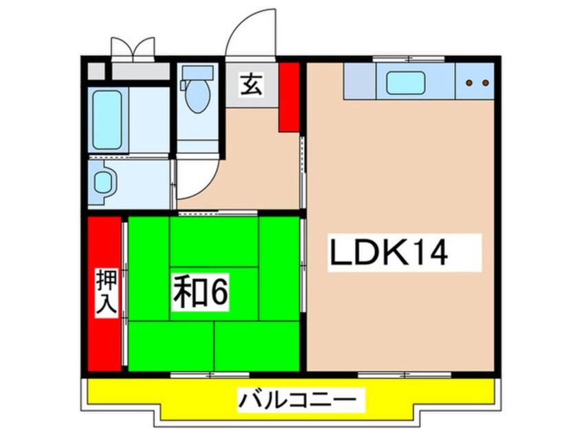 間取図 グレ－ド山中