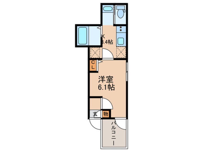 間取図 MELDIA下新庄