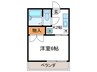 シルキ－東棟 1Kの間取り