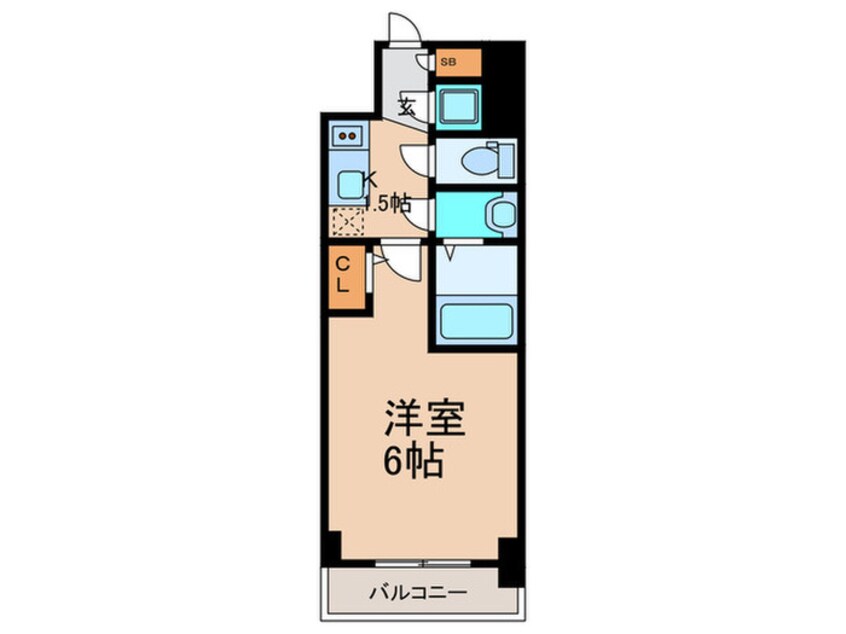 間取図 ｴｽﾘｰﾄﾞﾚｼﾞﾃﾞﾝｽ大阪ｳｴｽﾄｺｰﾄ