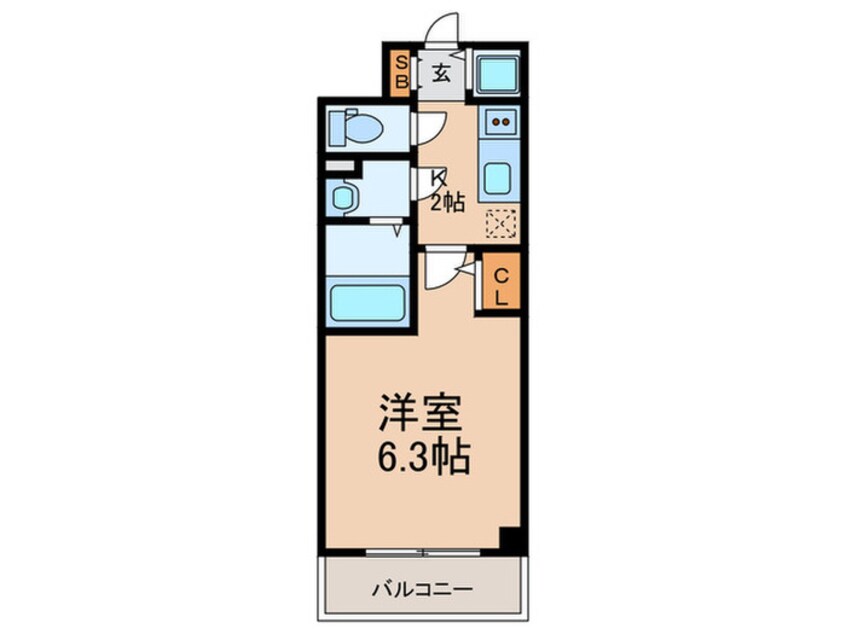 間取図 ｴｽﾘｰﾄﾞﾚｼﾞﾃﾞﾝｽ大阪ｳｴｽﾄｺｰﾄ