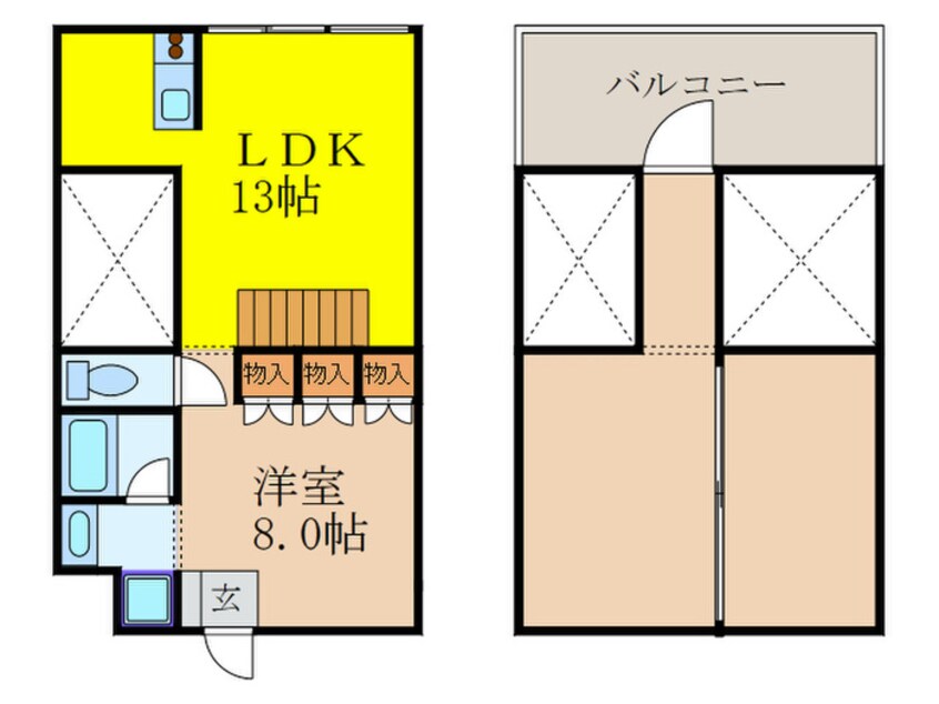 間取図 プリメリア西三国２番館