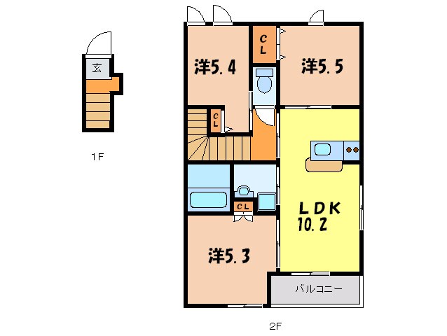 間取り図 サンモール金ヶ崎