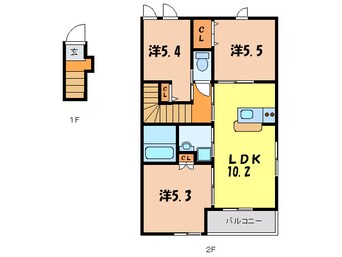 間取図 サンモール金ヶ崎