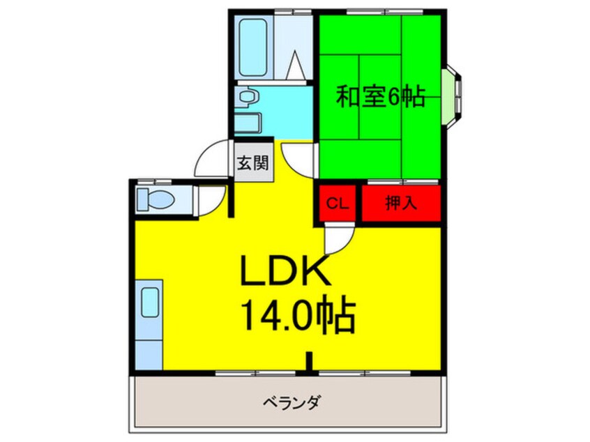 間取図 ラ・プラ－ニュ壱番館