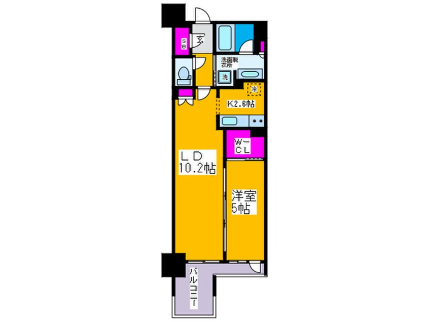 間取図 ブランズ北堀江プレイス(1307)