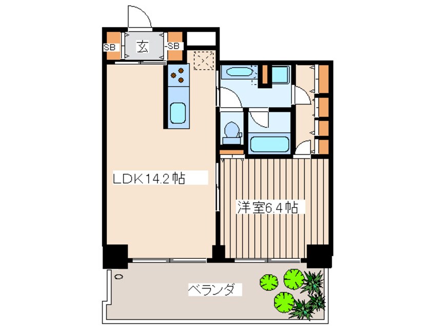 間取図 リバ－サイドタワ－中之島