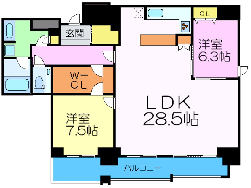 間取図 リバ－サイドタワ－中之島