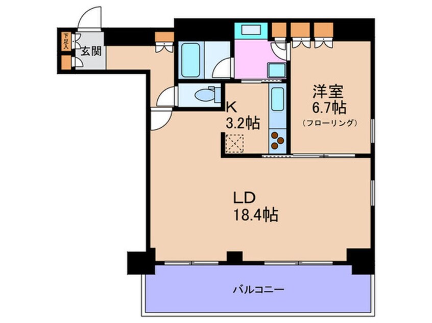 間取図 リバ－サイドタワ－中之島