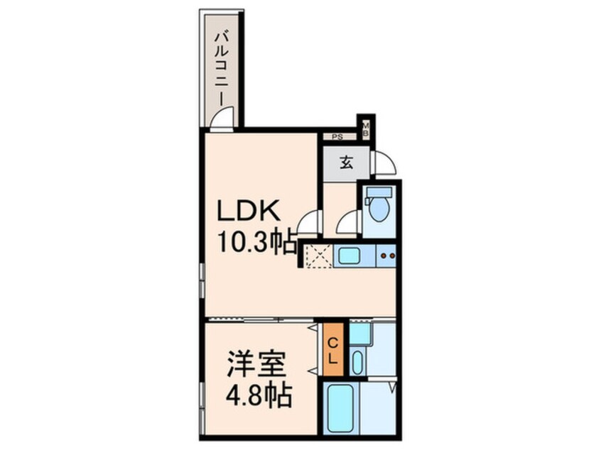 間取図 フジパレス高槻出丸町
